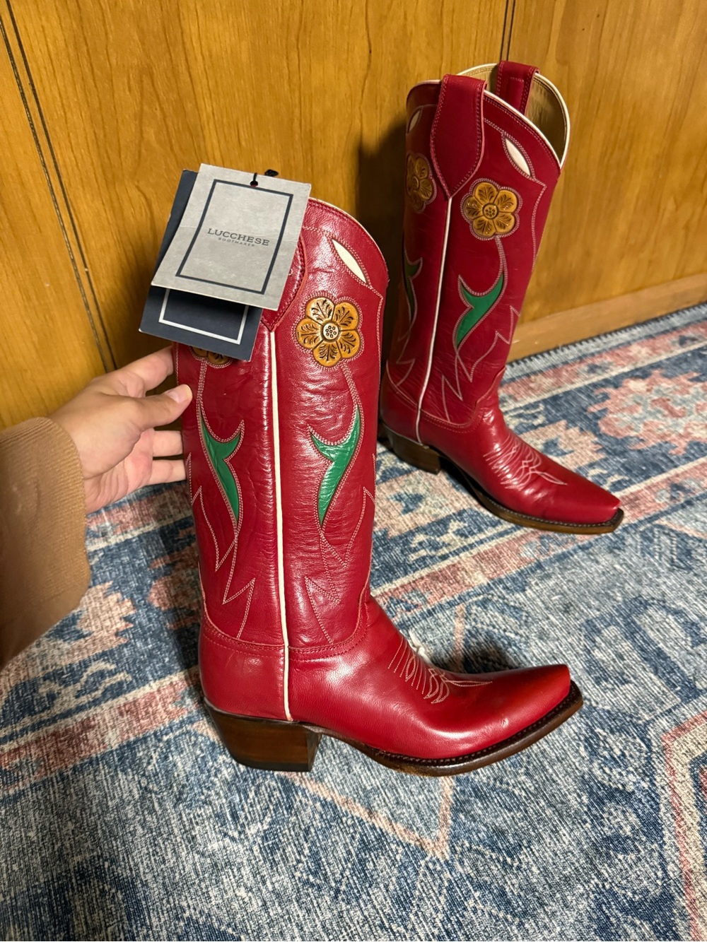 Polo Ralph Lauren Selene Leather Cowboy Boot - Picture 4 of 5